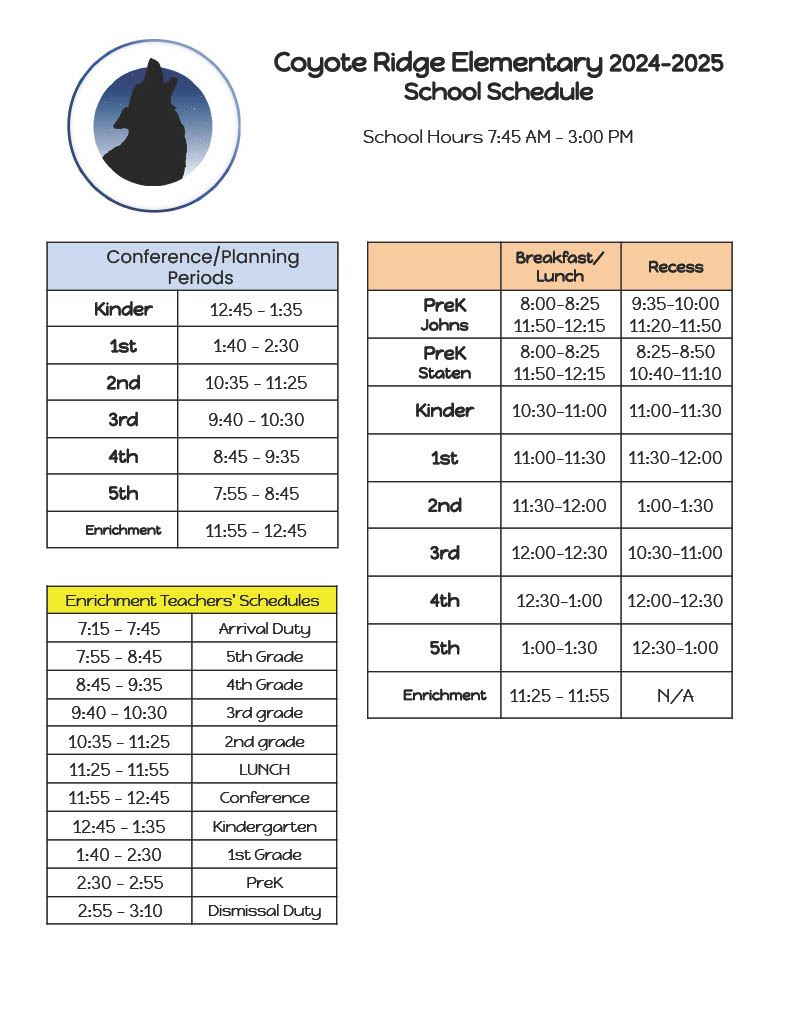 School Schedule